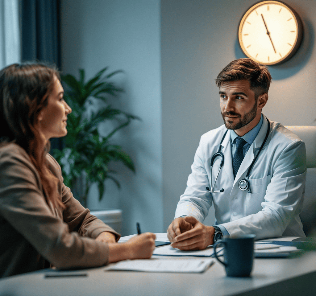 Profissional atendendo paciente em consultório alugado por hora no RJ
